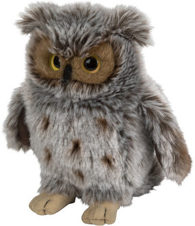 Pluche Oehoe uil knuffeldier - 18 cm - Vogels/uilen Knuffels Multi