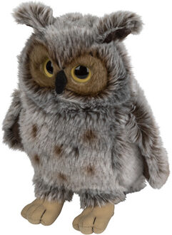 Pluche Oehoe uil - knuffeldier - 22 cm - vogels/uilen knuffels