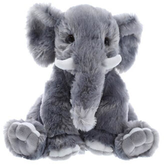 Pluche olifant dierenknuffel grijs 25 cm