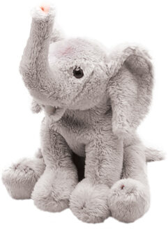 Pluche Olifant knuffeldier - grijs - 13 cm - olifanten knuffels - Knuffeldier Multikleur