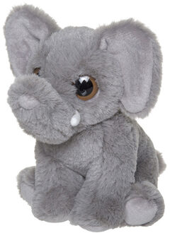 Pluche Olifant knuffeldier van 13 cm - Knuffeldier Multikleur
