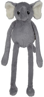 pluche olifanten knuffeldier - grijs - 33 cm - lang model - Olifanten Multi