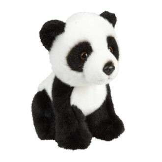 Pluche panda beer knuffel - 18 cm - Pandaberen knuffels - zwart/wit - Knuffeldier