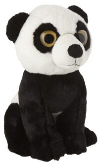 Pluche panda knuffeldier 22 cm - Knuffeldier Multikleur