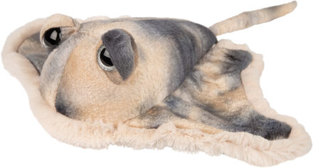 pluche Pijlstaart Rog knuffeldier - cute eyes - grijs - 21 cm