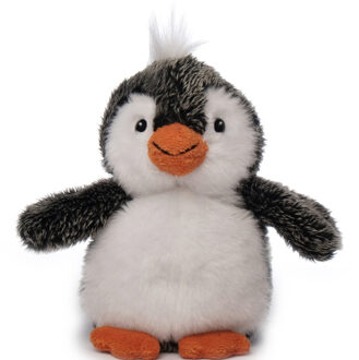 pluche pinguin knuffeldier - grijs/wit - staand - 13 cm