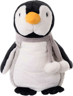 pluche pinguin knuffeldier - grijs/wit - staand - 50 cm