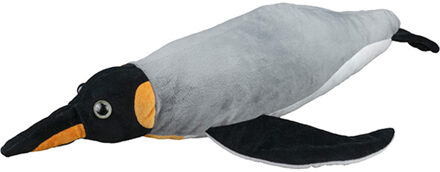 pluche pinguin knuffeldier - zwemmend - 80 cm - Knuffel zeedieren Grijs