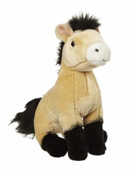 pluche Przewalski paarden knuffel - lichtbruin - 27 cm