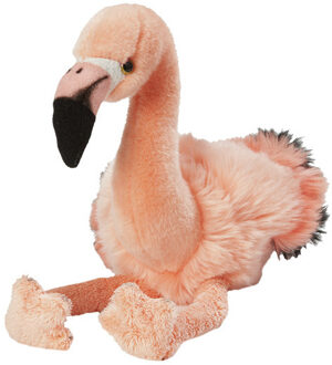 Pluche roze flamingo knuffel van 30 cm - Vogel knuffels