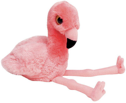 Pluche Roze Flamingo knuffeldier van 23 cm - Vogel knuffels