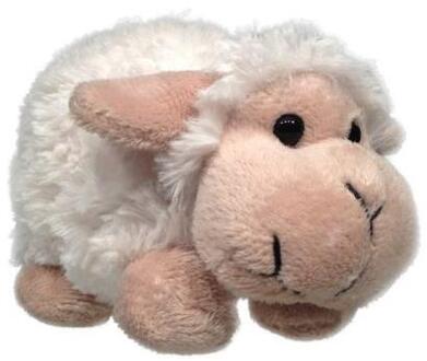 Pluche schaap 20cm met kraalogen wit
