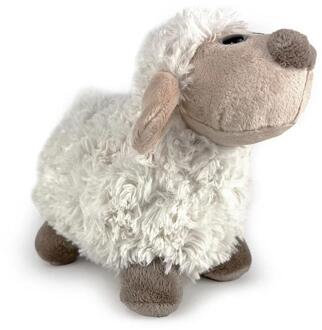 Pluche schaap 24cm met kraalogen wit