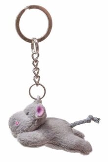 Pluche sleutelhanger nijlpaard knuffel 6 cm - Knuffel sleutelhangers