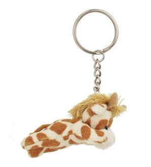 Pluche sleutelhangers giraffe knuffel 6 cm