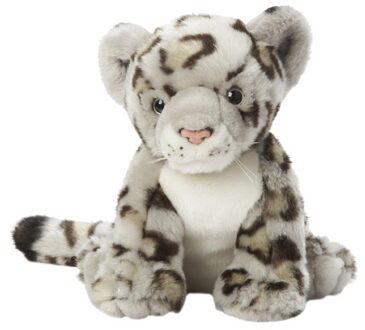 Pluche sneeuw luipaard - knuffeldier - 22 cm - wilde dieren knuffel
