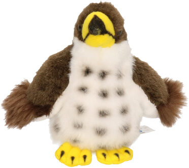 Pluche speelgoed havik knuffeldier 13 cm - Vogel knuffels Bruin