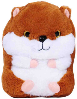 Pluche speelgoed knuffeldier Bruine hamster van 19 cm - Knuffeldier Multikleur