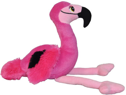 Pluche speelgoed knuffeldier Flamingo van 24 cm - Knuffeldier Multikleur