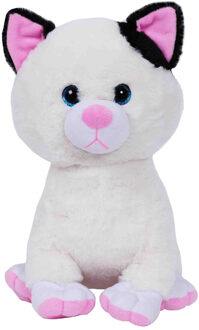 Pluche speelgoed knuffeldier gevlekte kat/poes van 30 cm
