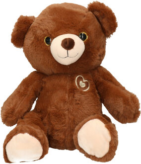 Pluche speelgoed knuffeldier Teddybeer donkerbruin van 28 cm - Knuffelberen