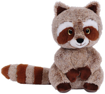 Pluche speelgoed knuffeldier Wasbeer - 24 cm - Wasberen knuffels - Knuffeldier Multikleur