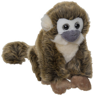 Pluche Squirrel aapje - knuffel aap - 18 cm - oerwoud knuffel thema