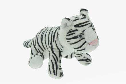 Pluche tijger knuffel wit 23 cm speelgoed knuffeldier