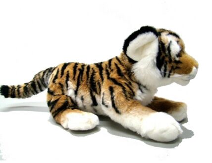 Pluche tijger welp knuffel 30 cm - Knuffeldier Bruin