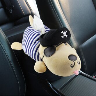 Pluche Tissue Box Houder Voor Auto Armsteun Box/Zonneklep/Seat Terug Opknoping Soort Tissue Box Cover Leuke hond Servet Papier Dispenser type 3