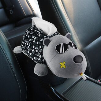 Pluche Tissue Box Houder Voor Auto Armsteun Box/Zonneklep/Seat Terug Opknoping Soort Tissue Box Cover Leuke hond Servet Papier Dispenser type 4