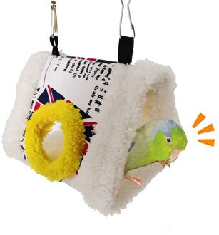 Pluche Vierkante Vogel Papegaai Nest Winter Warm Huisdier Bed Hut Tent Klein Dier Speelgoed Huis Vogel Papegaai Hangmat Opknoping Cave dierbenodigdheden