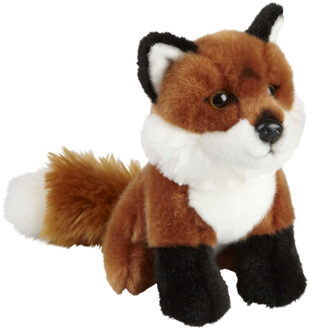 Pluche vos knuffel - bruin - 18 cm - wilde dieren knuffels
