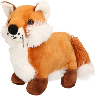 Pluche vossen knuffel - staand - 20 cm - Knuffeldier - Vossen Knuffels - bosdieren Multi