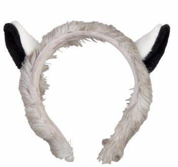 Pluche wasbeer hoofdband met oortjes15 cm