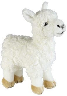 Pluche witte lama/alpaca knuffel 32 cm