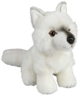 Pluche witte poolwolf knuffel - wolven - 18 cm - speelgoed - knuffeldieren - voor kinderen