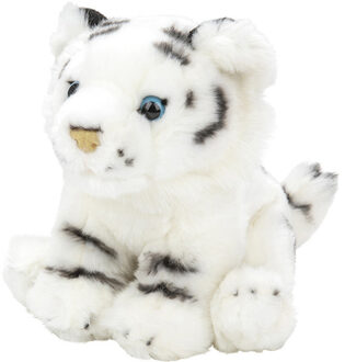 Pluche witte tijger knuffel van 18 cm - Knuffeldier Multikleur