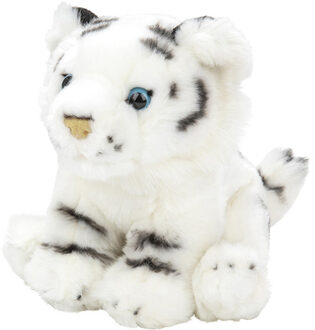 Pluche witte tijger knuffel van 18 cm