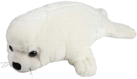 Pluche Zeehond pup - knuffel - 50 cm - dieren knuffels Wit