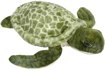 pluche zeeschildpad knuffel dier - groen - 26 cm - Cadeau - zeedieren Multi