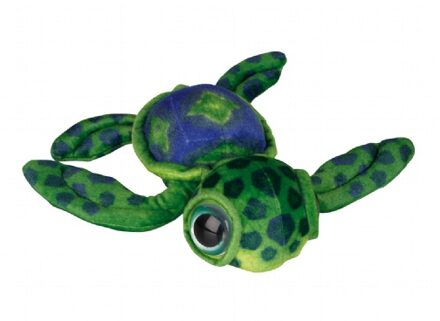 Pluche zeeschildpad knuffel - groen - groot formaat van 39 cm - zeedieren