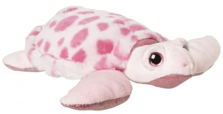 Pluche zeeschildpad knuffeldier roze 23 cm - Knuffel zeedieren