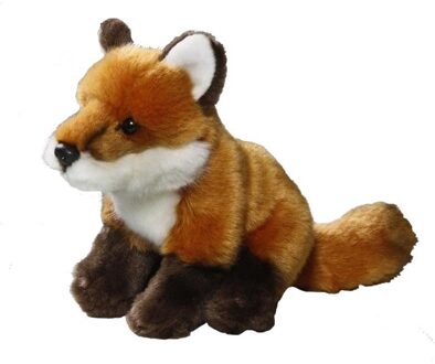 Pluche zittende vos knuffel 17 cm