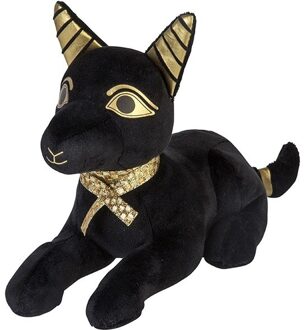 Pluche zwarte anubis knuffel - 20 cm - Anubisen Egyptische goden - dieren knuffels
