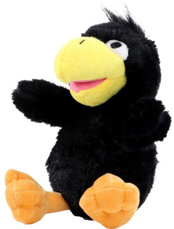 Pluche zwarte kraai/raaf - knuffel vogel - 21 cm - vogel knuffeldier