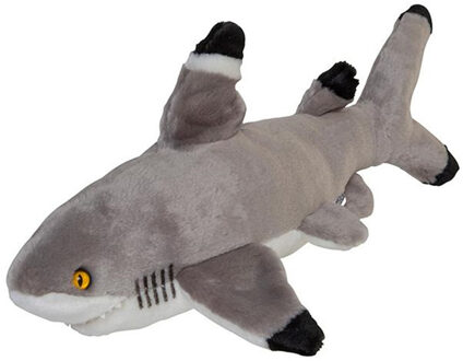 pluche zwartpuntrifhaai knuffeldier - grijs - zwemmend - 45 cm Multi