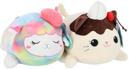 Pluchiez Kat Ijsje Pluche 15x12x20cm verschillende