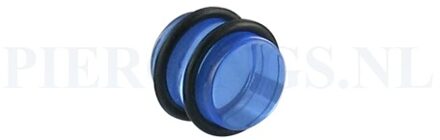 Plug acryl blauw 12 mm 12 mm