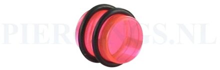 Plug acryl roze 12 mm 12 mm